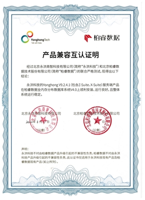 柏睿數(shù)據(jù)與永洪科技完成產(chǎn)品兼容互認(rèn)證，攜手加速企業(yè)數(shù)字化轉(zhuǎn)型